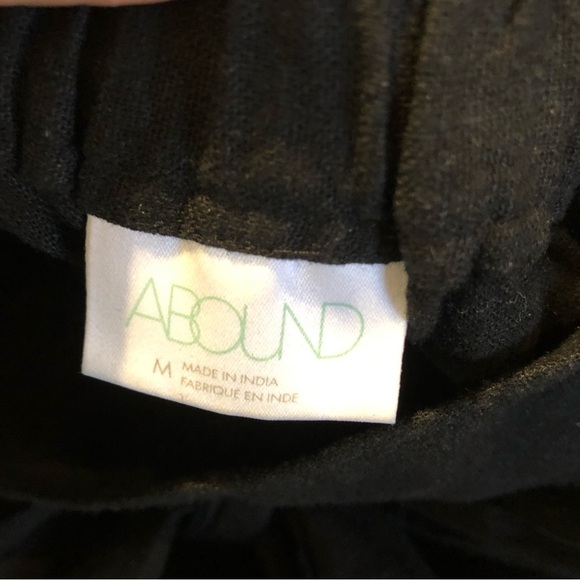 Abound linen blend black tie front shorts walking shorts elastic waist M - Picture 4 of 5
